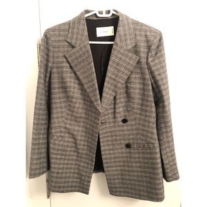 Suistudio double breasted hideaway plaid Blazer